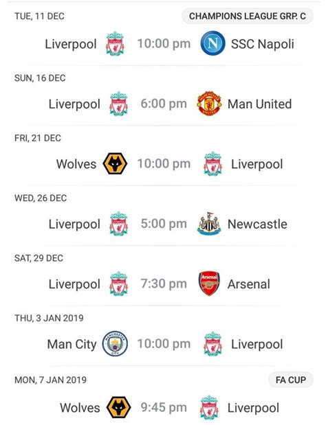 what is liverpool next game